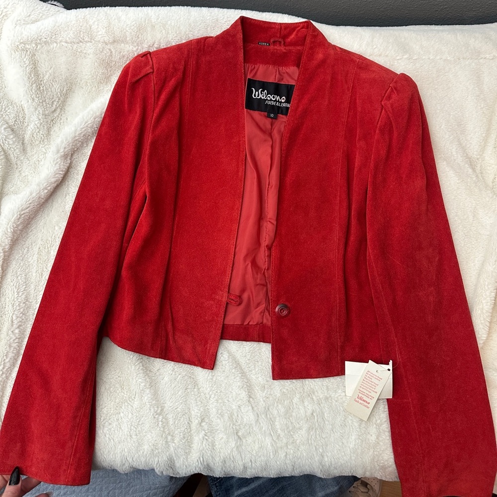 New vintage Wilson’s suede and leather jacket
